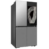 Refrigerador samsung bespoke french door family hub com tela de 32" stainless steel 699 litros 127v rf29db9950qdaz
