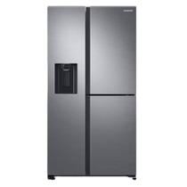 Refrigerador samsung side by side rs65 com dispenser de água e gelo e flexzone 601l em inox 127v rs65r5691m9/az