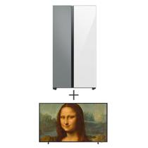 Refrigerador Side by Side Samsung 626 Litros 110V - RS60CB70 + Smart TV Samsung The Frame QLED 4K 43" Polegadas 43L