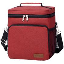 Refrigerador TuerCao Small 12 latas 10L isolado, dobrável, vermelho