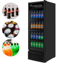 Refrigerador Vertical 569 Litros Conservador Porta De Vidro LED Total Black VCFM569V Fricon Refrigerador Vertical 569 Litros Conservador Porta De Vidro LED Total Black VCFM569V Fricon