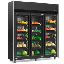 Refrigerador Vertical Auto Serviço Hortifruti 3 portas All Black GEAS3PLB 220V Gelopar Refrigerador Vertical Auto Serviço Hortifruti 3 portas All Black GEAS3PLB 220V Gelopar