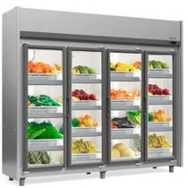 Refrigerador Vertical Auto Serviço Hortifruti 4 portas GEAS4P Inox 220V Gelopar Refrigerador Vertical Auto Serviço Hortifruti 4 portas GEAS4P Inox 220V Gelopar