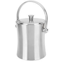 Refrigeradores de banheiras de bebidas Balde de gelo de 1l com braçadeira de tampa barril de champanhe de vinho de aço inoxidável de parede dupla para pinças Refrigeradores de banheiras de bebidas Balde de gelo de 1l com braçadeira de tampa barril de champanhe de vinho de aço inoxidável de parede dupla para pinças