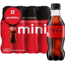 Refrigerante caçulinha Coca-Cola zero açúcar 200 ml 12 unidades