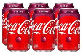 Refrigerante Coca Cola Cherry Cereja Caixa 6 Latas 355Ml