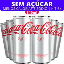 Refrigerante Coca Cola Light Sem Açúcares - 310ml Kit C/ 6 - Coca-Cola