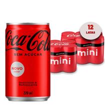 Refrigerante Coca Cola Sem Açucar Lata 220Ml ( 12 Latas )