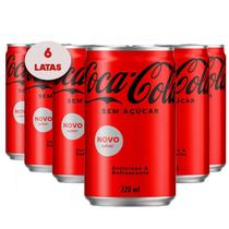 Refrigerante Coca Cola Sem Açucar Lata 220Ml ( 6 Latas )