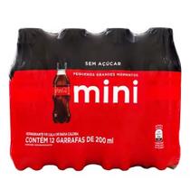 Refrigerante Coca Cola Sem Açucar Pet 200ml Fardo com 12 Un.
