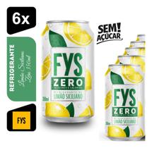Refrigerante Fys Zero Limão Siciliano 350ml Kit 6 Unidades