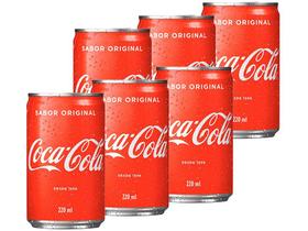 Refrigerante Lata Coca-Cola Original 6 Unidades - 220ml