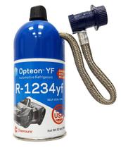 Refrigerante Opteon R1234yf 340 ml com mangueira 1 unidade Refrigerante Opteon R1234yf 340 ml com mangueira 1 unidade