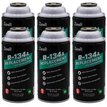Refrigerante para ar-condicionado ZeroR R134a substituto, 6 latas de 170 g cada