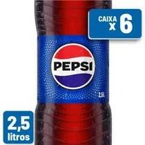 Refrigerante Pepsi Cola Pet 2,5L Caixa c 6 un Refrigerante Pepsi Cola Pet 2,5L Caixa c 6 un