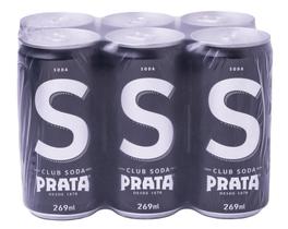 Refrigerante prata club soda lata 269ml pack com 6unid