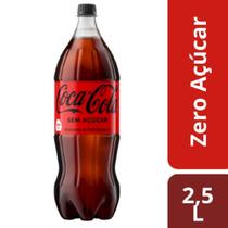 Refrigerante Zero Açúcar Garrafa 2,5L 1 UN Coca Cola - COCA-COLA