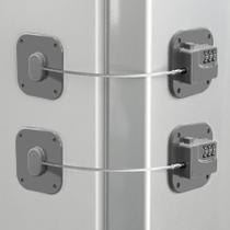 Refrigerator Lock Coipdfty Heavy Duty Fridge Lock cinza, pacote com 2 unidades