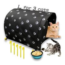 Refugio para Gatos Runwosen Tamaño L Impermeable para 3 Gatos Adultos