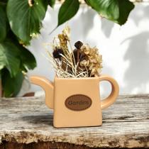 Regador Bule Quadrado de Ceramica Vasinho de Flor alaranjado Regador Bule Quadrado de Ceramica Vasinho de Flor alaranjado