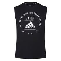 Regata Adidas Community Line BJJ Preta e Branca Original