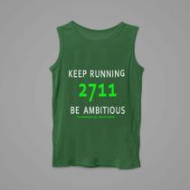Regata Agile Performance Masculina de Corrida Keep Running 2711 Verde Escuro