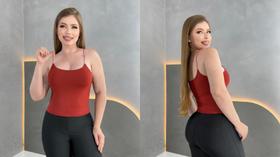 Regata Alcinha Poliamida Feminina Blusa Básica Leve Forro Suave Tamanho Único 3642
