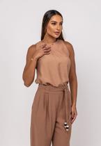 Regata Alfaiataria Com Recorte Bege Salvatore