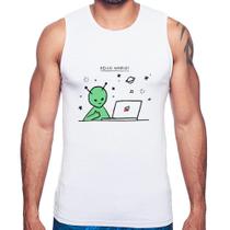 Regata Alien Hello World! - Foca na Moda Regata Alien Hello World! - Foca na Moda