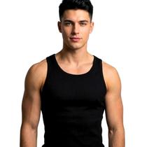 Regata Americana Masculina Ribana Canelada Slim Fit Premium Básica Academia Fitness Dia a Dia