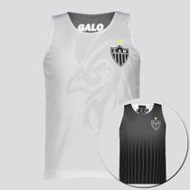 Regata Atlético Mineiro Radical Dupla Face Infantil Branca e Preta Regata Atlético Mineiro Radical Dupla Face Infantil Branca e Preta
