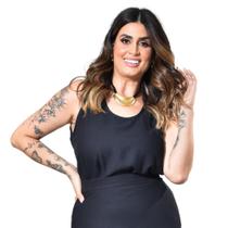 Regata Barra Arredondada Viscose Sarjada Plus Size 42 Ao 52