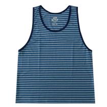 Regata Basic + Listrada Azul e Cinza