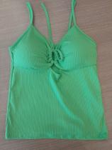 Regata basica com bojo - verde Regata basica com bojo - verde