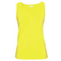 Regata Básica Decote V Amarelo Regata Básica Decote V Amarelo