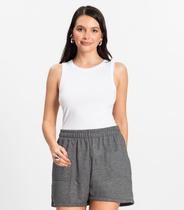 Regata Básica Feminina em Cotton Leve Rovitex Branco Regata Básica Feminina em Cotton Leve Rovitex Branco