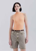 Regata Básica Feminina Gola Alta Em Ribana Canelada