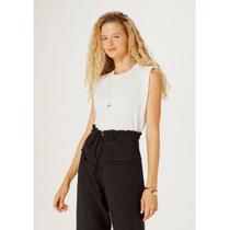 Regata Básica Feminina Muscle Tee Tamanho XG Off White Regata Básica Feminina Muscle Tee Tamanho XG Off White