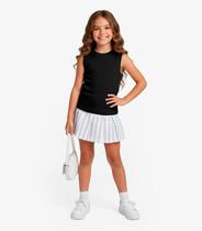 Regata Básica Infantil Menina Lisa Soletex Preto Regata Básica Infantil Menina Lisa Soletex Preto