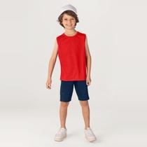 Regata Básica Infantil Menino Em Malha Brandili Vermelho