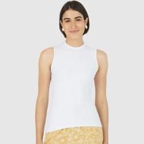 Regata Basica Malwee Gola Alta Em Canelado De Viscose Feminina Adulto 1000066036 Verde Escuro