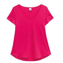 Regata Basica Malwee Mullet Decote V Em Viscose Stretch Feminina Adulto 1000037400 Abobora