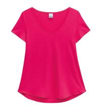 Regata Basica Malwee Mullet Decote V Em Viscose Stretch Feminina Adulto 1000037400 Abobora