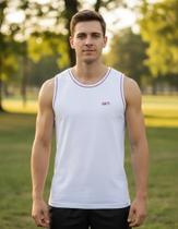 Regata Básica Masculina 100% Algodão com detalhe viés Regata Básica Masculina 100% Algodão com detalhe viés