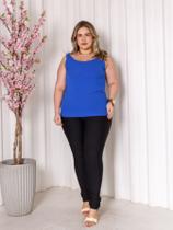 Regata Básica Plus Size em Tecido Duna Cores Lisas Regata Básica Plus Size em Tecido Duna Cores Lisas