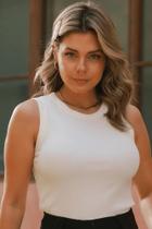 Regata Basica Ribana Canelada Perfeita no Corpo Conforto e Delicadeza