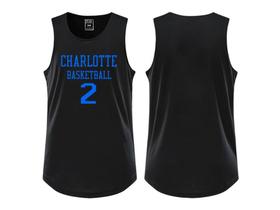 Regata Basquete Charlotte Esportiva Camiseta Academia Treino Basketball