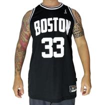 Regata Basquete M10 Plus Size Boston 33 Preto