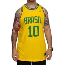 Regata Basquete M10 Plus Size Brasil Amarelo 10