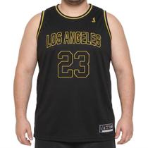 Regata Basquete M10 Plus Size Los Angeles 23 Alt2 Preto Cor:PretoTamanho:G1 Regata Basquete M10 Plus Size Los Angeles 23 Alt2 Preto Cor:PretoTamanho:G1